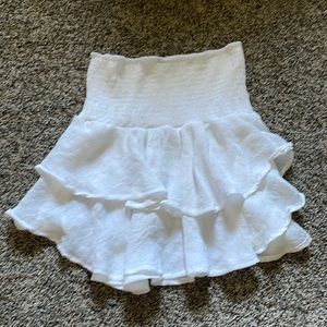 White high rise flows skirt